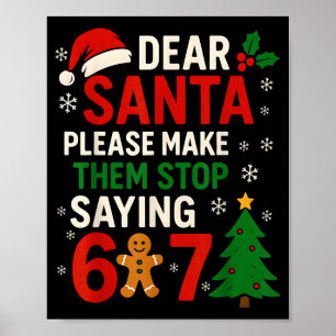 Poster 6 7 Natal Seis Sete Querido Papai Noel Faça Eles P