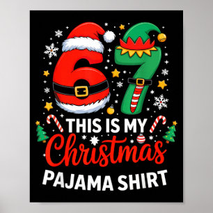 Poster 6 7 Natal Six Seven Meme Minha Camisa de Natal do