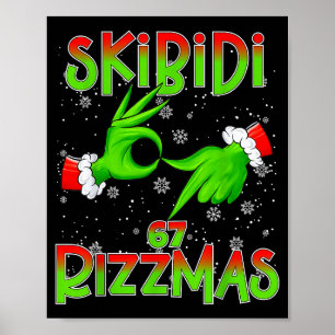 Poster 6 7 Natal Skibidi Rizzmas 67 Meme Geração Alpha Sl