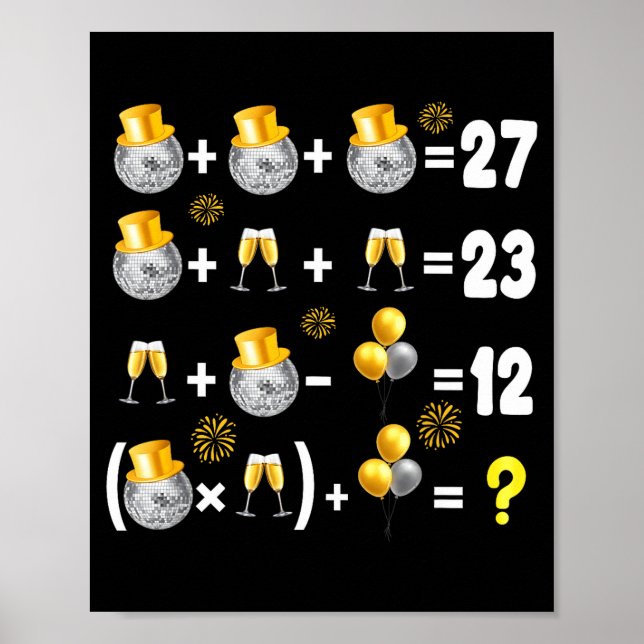 Poster 6-7 New Year 2026 New Years Eve Party Supplies Mat (Frente)