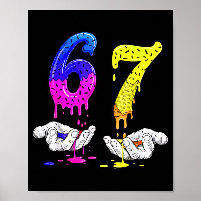 Poster 6 7 Six Seven Meme 67  (Frente)