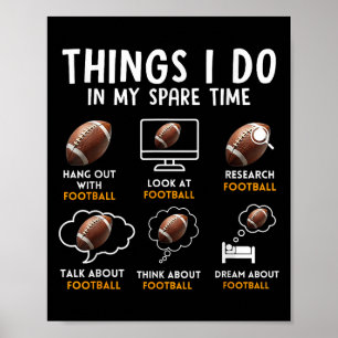 Poster 6 Coisas Que Eu Faço No Meu Tempo Livre Futebol Am