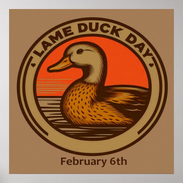 Poster 6 de Fev - Dia do Pato Lame (Frente)