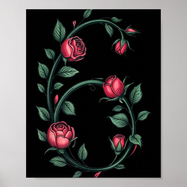 Poster 6 Floral 67 Rose Valentines Day Funny Love Matchin (Frente)