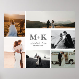 Poster 6 Fotografia Collage Newlyweds Keepsael