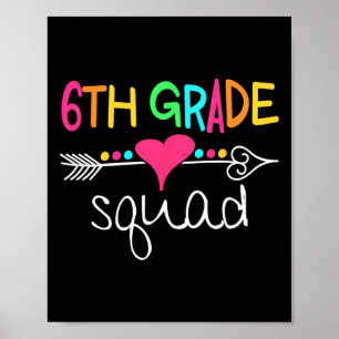 Poster 6 Grau Quadrado Sexto Professora Equipe De Volta P