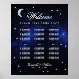 Poster 6 Mesa Estrelas do Casamento Celestial Carta de As