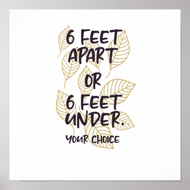 Poster 6 pés por parte ou 6 pés por baixo (Frente)