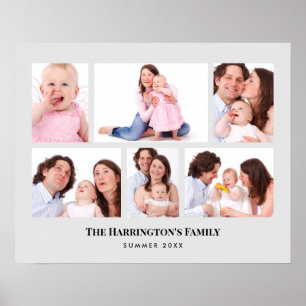 Poster 6 Seções Fotografias Personalizadas - Quadros de C