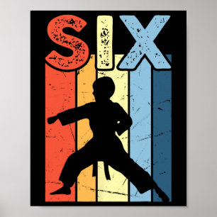 Poster 6 Seis Karate Lover 5 de Aniversário 6 Anos