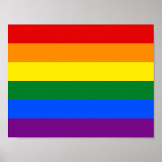 Poster 6-Stripe LGBT Gay Pride Rainbow Flag
