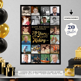 Poster 70 Aniversário 20 Foto 70 Anos no Fazer