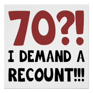 Pôster 70 Birthday Gag Gift