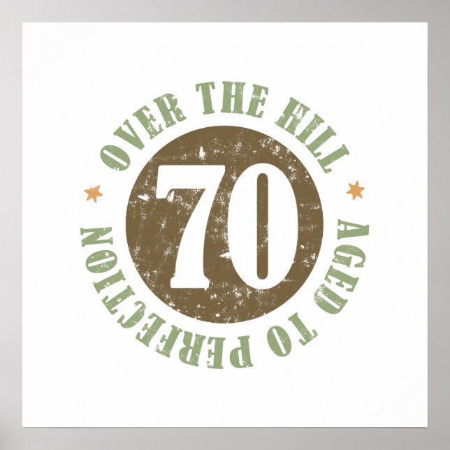 Poster 70 Birthday Over The Hill (Frente)