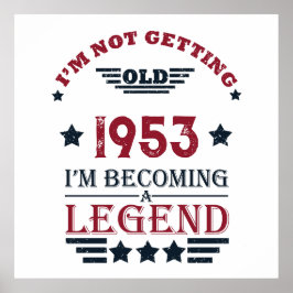 Poster 70 de aniversário personalizado