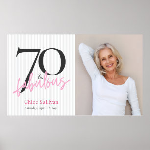 Poster 70 & Fabuloso Foto Aniversário de 70 anos