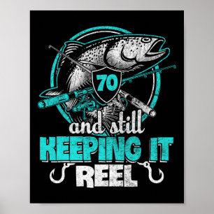 Poster 70 Pesca Engraçada Aniversário Engraçado Camisa Pe