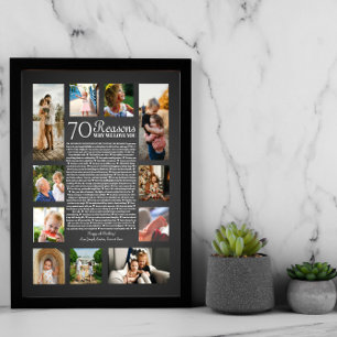 Poster 70 razões pelas quais nós te amamos presente de an