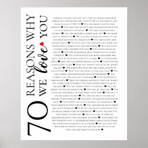 Poster 70 razões pelas quais te amamos 80 60º aniversá