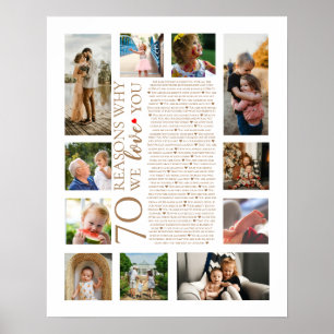 Poster 70 razões pelas quais te amamos fotografar o anive