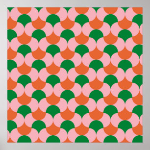 Poster 70s retrô vintage padrão backterra dretro, 70s, ge