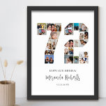 Poster 72º Aniversário Número 72 Colagem Personalizada de<br><div class="desc">Comemore o 72º aniversário com este poster de colagem de fotos número 72 personalizado. Este presente personalizável também é perfeito para o aniversário de casamento. É uma maneira excelente de mostrar memórias preciosos do seu casamento e da sua vida casada. A poster apresenta uma coleção de fotos capturando aqueles momentos...</div>