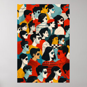 Poster 737 Heróis do Mosaico Urbano do Dia a Dia