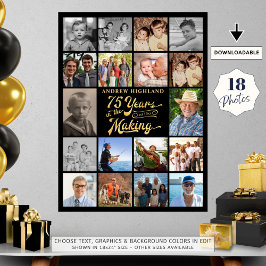 Poster 75. º aniversário 18 Fotos 75 anos no Fazer