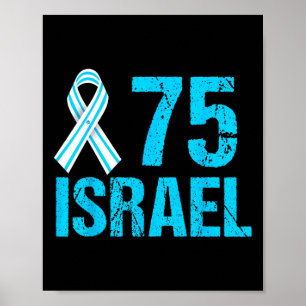 Poster 75.º aniversário da independência Yom Ha’atzma’ut