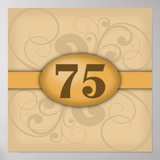 Pôster 75.º aniversário / Festa de Aniversário (Frente)