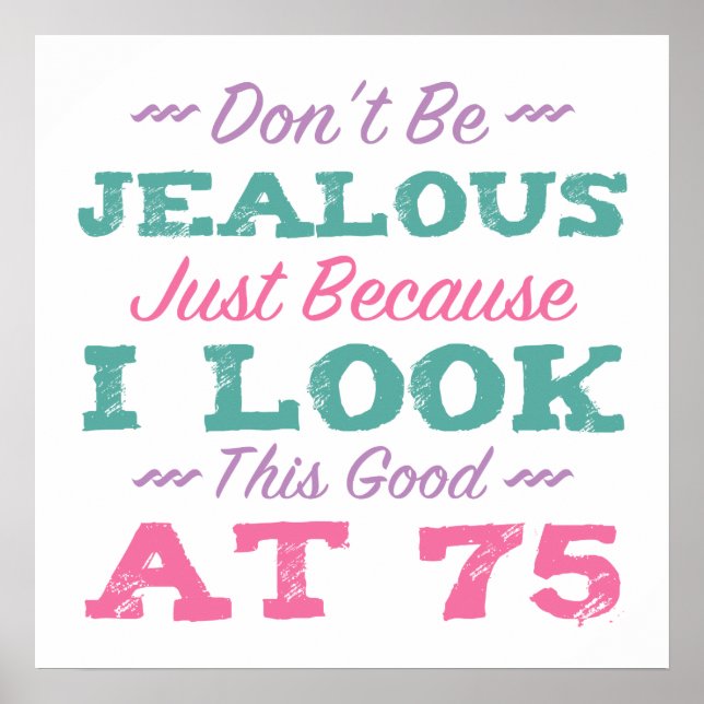 Pôster 75.º aniversário para as mulheres (Frente)