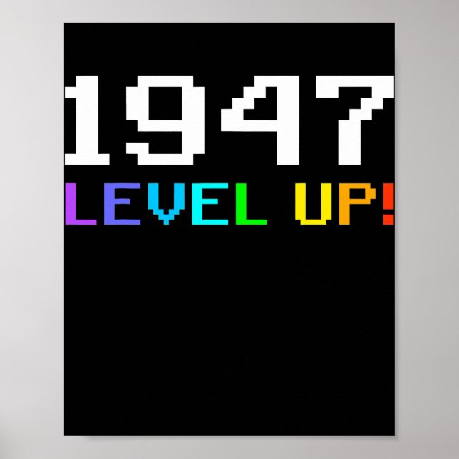 Poster 75th Birthday Ladies Mens 75 Years 1947 Funny (Frente)