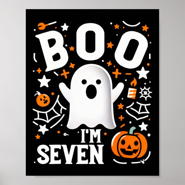 Poster 7 Aniversário de Sete Anos, Boo de Sete! Hallowe (Frente)