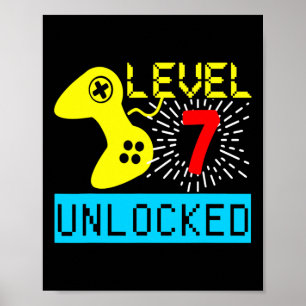Poster 7 Birthday T Shirt Boys Vídeo Game Boys Co