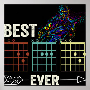 Poster 7 Camiseta de Música de Rock de Guitarra Melhor Pa