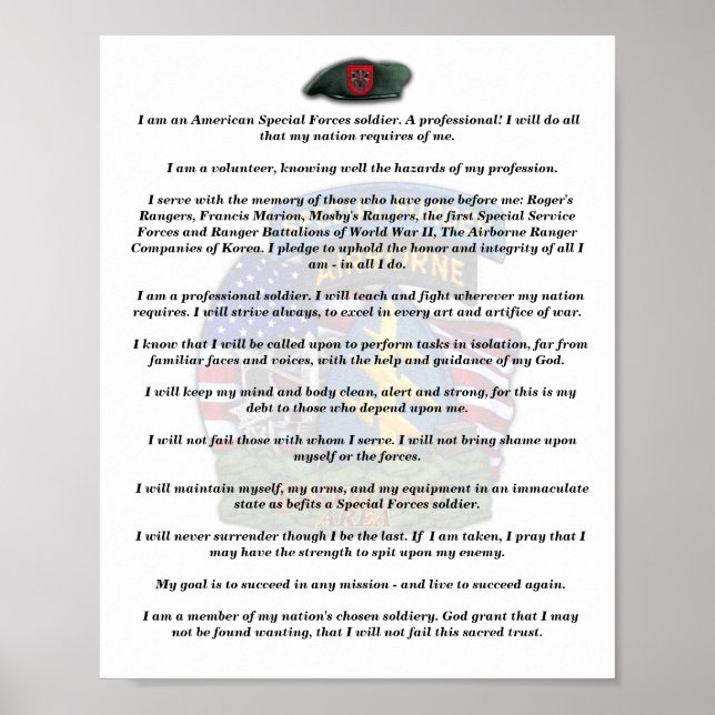 Poster 7 forças especiais veteranos do grupo vets creed i (Frente)