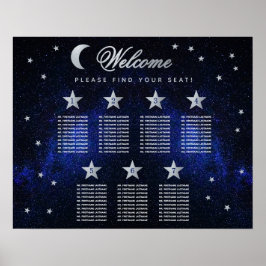 Poster 7 Mesa Estrelas Casamento Celestial Carta de Assen