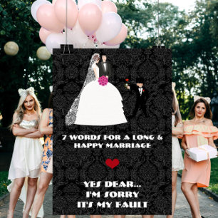 Pôster 7 palavras a uma união longa e feliz sim cara