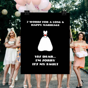 Pôster 7 Palavras Para Um Casamento Longo e Feliz - Carta