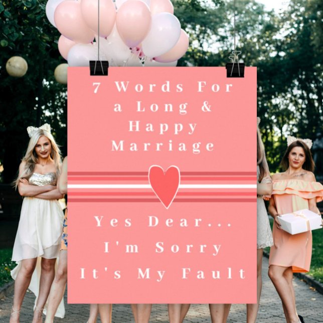 Pôster 7 Palavras Para Um Casamento Longo E Feliz - Poste (Criador carregado)