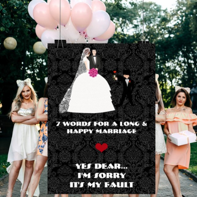 Pôster 7 palavras para um Casamento longo e feliz - Sim,  (Criador carregado)