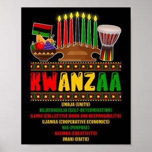 Poster 7 Princípios Da Celebração Pan-Africana De Kwanzaa