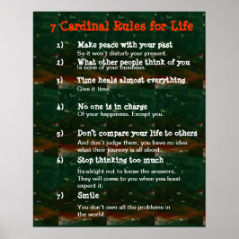 Poster 7 Regras de Cardeal para o LIFE