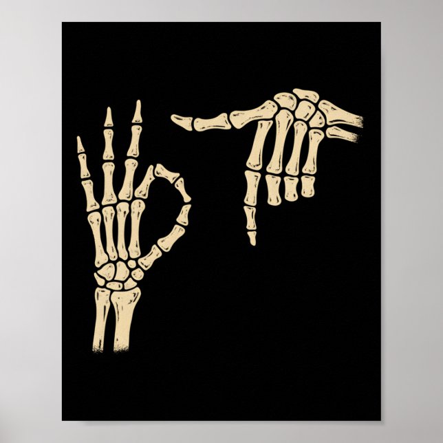 Poster 7 Skeleton Halloween Seis Sete Gen Alpha (Frente)