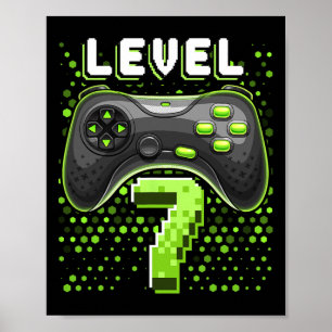 Poster 7 Video Game Controller 7 Birthday Gamer Gift Bo