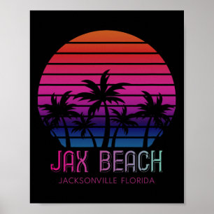 Poster 80 anos 90 retrorreflectores Jacksonville Flórida