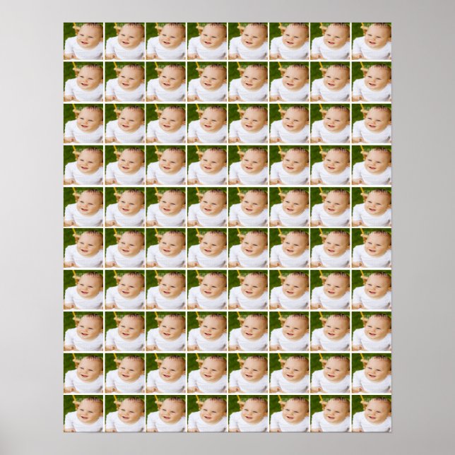 Poster 80  Colagem de Fotos Personalizada (Frente)