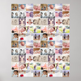 Poster 80 Colagem de Fotos Personalizada (20 repetidas)