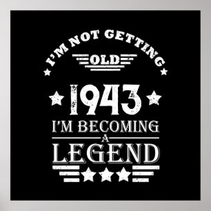 Poster 80 de aniversário personalizado de oitocentos dias