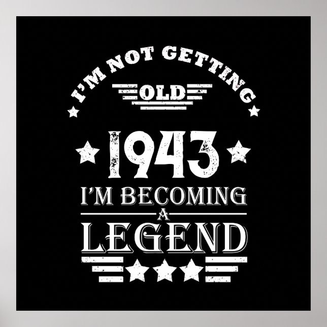 Poster 80 de aniversário personalizado de oitocentos dias (Frente)